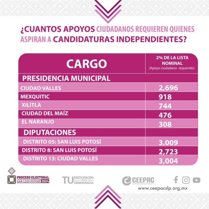 candidaturas independientes